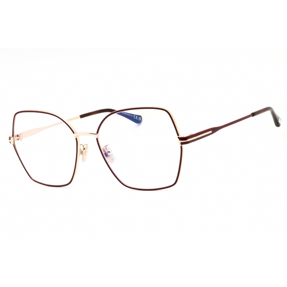 Tom Ford FT5876 Eyeglasses Rose Gold Metal Oversized
